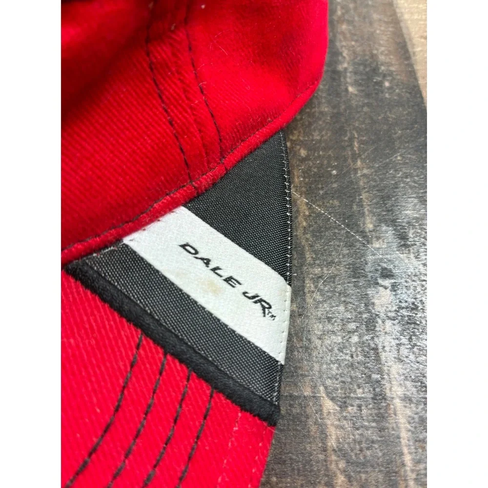 Chase Authentics Dale Earnhardt Jr #8 Visor Youth Red Good NASCAR Racing Hat